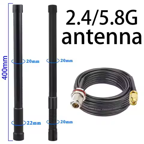 WIFI 2.4G/5.8G dual-band 4G 5G 600-6000MHz high-gain fiberglass antenna spring shock-absorbing anten