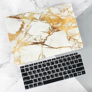 Apple Laptop Case Macbook Pro13.3 15.4inch Retina Air 2020 Protective Platinum Marble Pattern Phonetic Keyboard Film