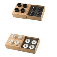 Speaker Spike Stand Foot Pads 4Pcs Set Aluminum Alloy & Copper Adjustable Shock-Absorbing Feet Pe