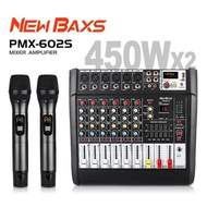 NEW BAXS PMX602D/602S mixer 450W high power amplifier 2 channel 6 channel audio mixer wireless micro