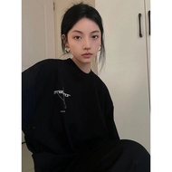 COD American Retro Black Short-Sleeved T-Shirt Women ins Summer Loose Design Niche Top 2026 ALST