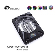Bykski CPU-RAY-ON-M CPU Water Cooling Block w/ Temp Digital Display - Black w/ 5v Addressable ARGB(A