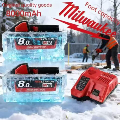 Original Milwaukee M18 18V 12.0Ah 8.0Ah 21700 Li-ion Rechargeable Battery, Replacement, for 48-11-18