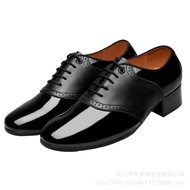[Qiannian Beautiful Women's Shoes 2] Adult Male Modern Dance Shoes Straight Sole Dance Shoes National Standard Dance Social Dance Square Dance Shoes Mid-heel Soft Sole Latin Dance. 13
