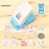 someryer|  Compact Storage Hole Punch Versatile Material Hole Punch Easy-to-use Rectangular Postage 