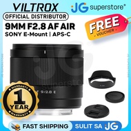 Viltrox AF 9mm F2.8 Air Series FE Prime Lens Sony E-Mount APS-C Ultra-Wide, STM Autofocus