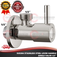 (PROMOTION) SUS304 STAINLESS STEEL MA3 ANGLE VALVE TAP STOPCOCK STOP VALVE LEVER HANDLE FOR SHOWER AND BIDET