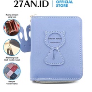 Still fresh (27AN.ID) WOMEN'S CARD WALLET D60 COIN WALLET SHORT WALLET CAT MOTIF MINI WALLET KOREAN 