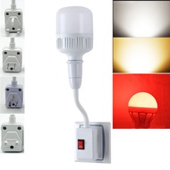 BIA LED Energy-saving Light Bulb + Socket, White Light/warm White/red Light, Bedside Lamp with Switch, Lighting Night Light, 10W Replaceable Bulb