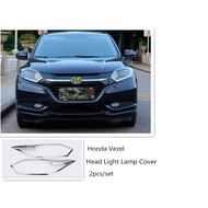 Honda Vezel HRV HR-V 2014-2018 Headlight Lamp Cover Trim Molding Garnish Front Light Lamp Sticker  Accessories