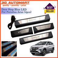 Stylish Blue LED Door Side Sill Step Plates For Perodua Aruz