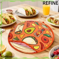 REFINEMENT Tortilla Warmer Pouch, Heat Insulation 12 Inch Size Tortilla Keeper, Premium Food Grade E