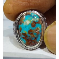 PERSIAN TURQUOISE biru EST DIMTOSCA 16x11x6 Ring 10.5