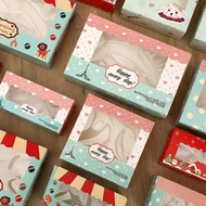 2/4/6 Holes Cavity  Cake Box / Egg Tarts , Donuts, Cookies Paper Box with Window (Foldable)