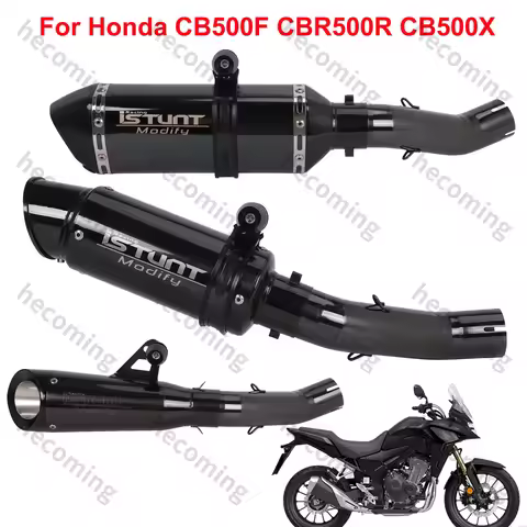 CBR500R Exhaust System Slip on For Honda CB500F CB500X CBR500 2013-2024 Exhaust Mid Tail Pipe Slip o
