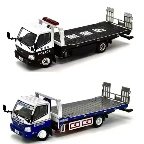Unique Model 1:64 Hino 300 Dutro Full floor trailer Police / Rothmans RHD limited500 Diecast Model C