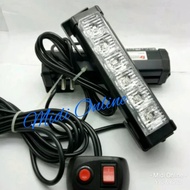 LAMPU STROBO 6 MATA - LAMPU STROBO 17CM - LAMPU STROBO MOTOR MOBIL - KUMMA.id