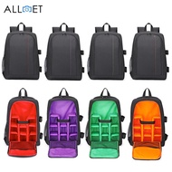 ALLOET Waterproof Camera Bag Outdoor Digital DSLR Camera Backpack Photo Video Bag Tripod Laptop Case