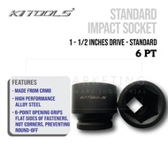 【1-1/2" x 41mm - 100mm】KI TOOLS IMPACT SOCKET 1 1/2 INCHES DRIVE – 6PT / BOX SOCKET