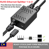 RJ45 Ethernet Splitter 1 in 2, Ethernet Switch Extender with Micro USB Power Cable, for  Routers, TV