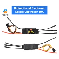 Pcbfun Bidirectional ESC with Reverse Thrust 40A 50A ESC Brushless ESC 3-4S Suitable for RC FPV Fixe