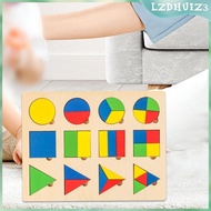 [lzdhuiz3] Wooden Geometry Puzzle Sensory Toy Matching Toy