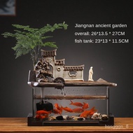 YQ7 Running water ornaments circulating water small fish tank desktop running water fountain Feng Shui rotation rockery