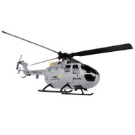 RC ERA C186-BO105 1:48四通單槳遙控模型直升機 - 灰色總承座遙控器+中配兩個機身電池| 航空軍事模型玩具 | 3種速度模式