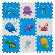 Puzzle Play Mat, Foam Floor Tiles, Children’s Foam Puzzle Mat Baby Floor Play Mat 34×34 Inches Sea W