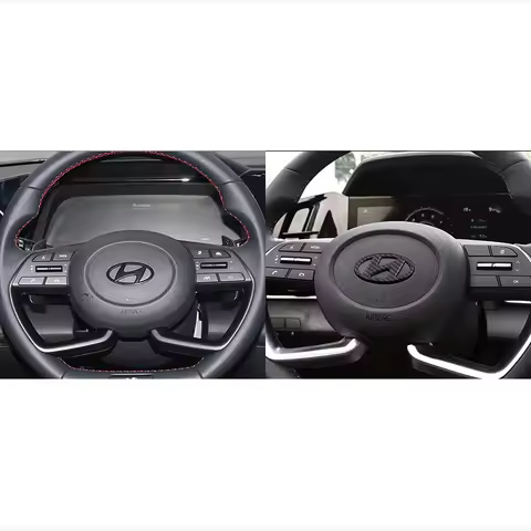 Car Steering Wheel Emblem Sticker Accessories For Hyundai Genesis N-LINE I10 I20 I30 I40 IX20 IX35 K