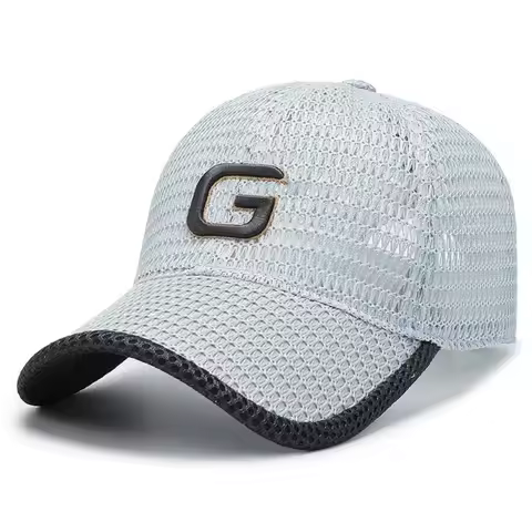 New Breathable Baseball Cap Adjustable G Embroidery Peaked Cap Mesh Trucker Cap Summer