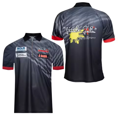 Bull`s Dart-Shirt Rowby-John Rodriguez Darts Polo Shirt Spring Sports Dry Quickly Men's T-Shirt Kid'