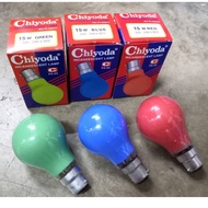 CHIYODA PS-60 15W B22 Incandescent Lamp Bulb, Red / Blue / Green
