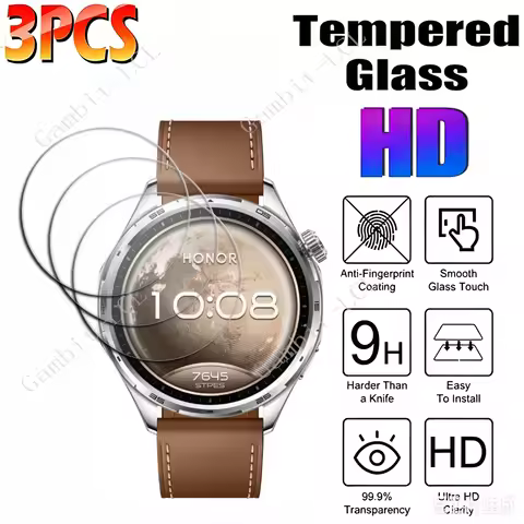 3PCS 9H HD Tempered Glass For Honor Watch 6 Plus HonorWatch6Plus Watch6Plus Watch6 6Plus 1.46" Scree
