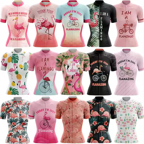 Flamingo Summer Premium Cycling Jersey Set Breathable Team Racing Sport Bicycle Jersey Women Cycling