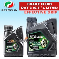 100% Original Genuine Perodua Brake Fluid Dot 3 500ml 0.5L / 1L Litre Minyak Brake Oil Minyak Brake Myvi Alza Axia Bezza