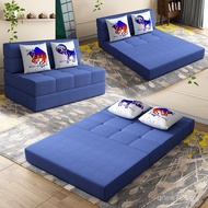 Lazy Source Household Bedroom Bed Tatami Foldable Source Single Double Dual-use Small Source Sofa Be