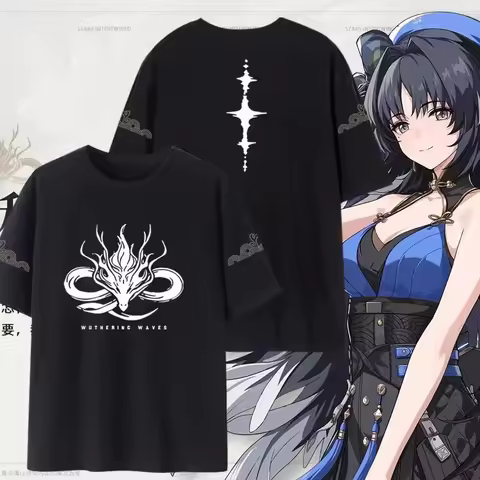 New Game Wuthering Waves T Shirt Fan Merch Wuthering Gift for Gamers Cotton T-Shirt Streamer Shirt K