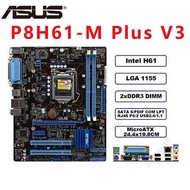 【Used】Asus Motherboard P8H61-M Plus V3 (Socket 1155) ASUS P8H61-M PLUS V3 DDR3 computer 1155-pin mot