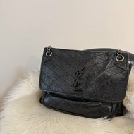 YSL niki 中號 黑銀 肩背包 斜背包