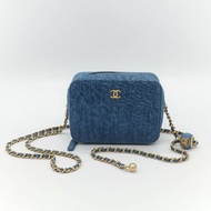 Chanel 香奈兒 牛仔布 金球（調節長短）相機包 斜挎包