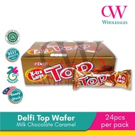 Delfi Top Wafer Coklat X-tra Large | Triple Chocolate Caramel Cappuccino 24pcs