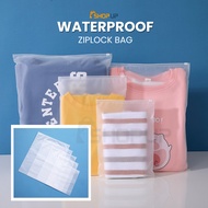 Plastic Matte Travel Storage Zip Lock Waterproof Zip Cloth Organizer Bag Zip Lock Poly Bags