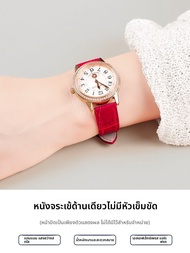SHIRUI | สายหนังสีแดงสำหรับนาฬิกาผู้หญิง ใช้ได้กับ Longines Jaeger-LeCoultre Mido IWC และ Chopard