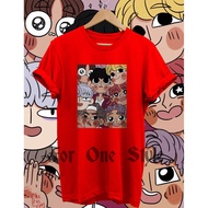 BTS MANGA CHARACTER T-SHIRT EYESBIG - Korean cartoon BTS T-shirt - BTS Kpop Boyband clothes - For on