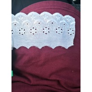 RENDA TELEKUNG Lace Cotton Putih 1 meter