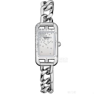 Hermes Nantucket Series Diamond Ladies Watch Square Bracelet Watch Swiss Imported Quartz Movement 17