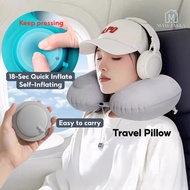 🇸🇬 Ready Stock Inflatable Travel Pillow Air Cushion for Camping, Beach, Car, Plane, Bed, Hotel Sleep