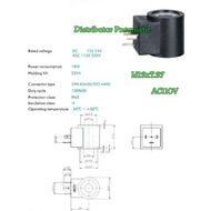 Solenoid Coil Id13mm T.37mm AC110V Socket Model Black