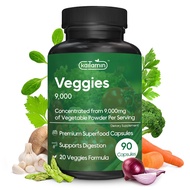 Vegetable Supplement 9000, Improves Your Digestion and Supports Your Immune System, Vegan & Natural